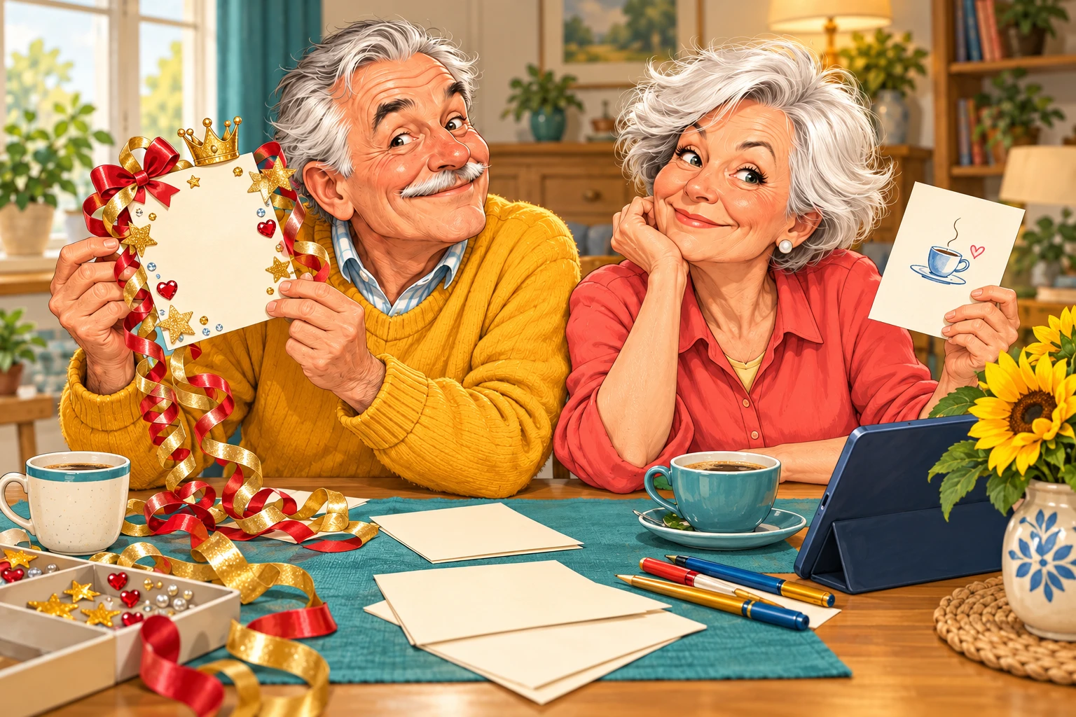 Illustration: Vroni und Paul probieren gemeinsam eine Idee aus